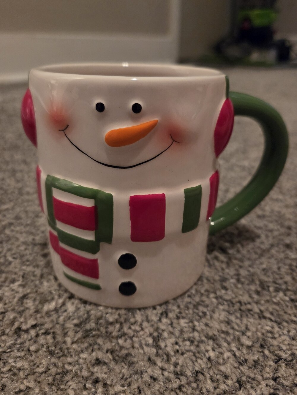 Snowman With Scarf Festive Holiday Ceramic Mug Christmas